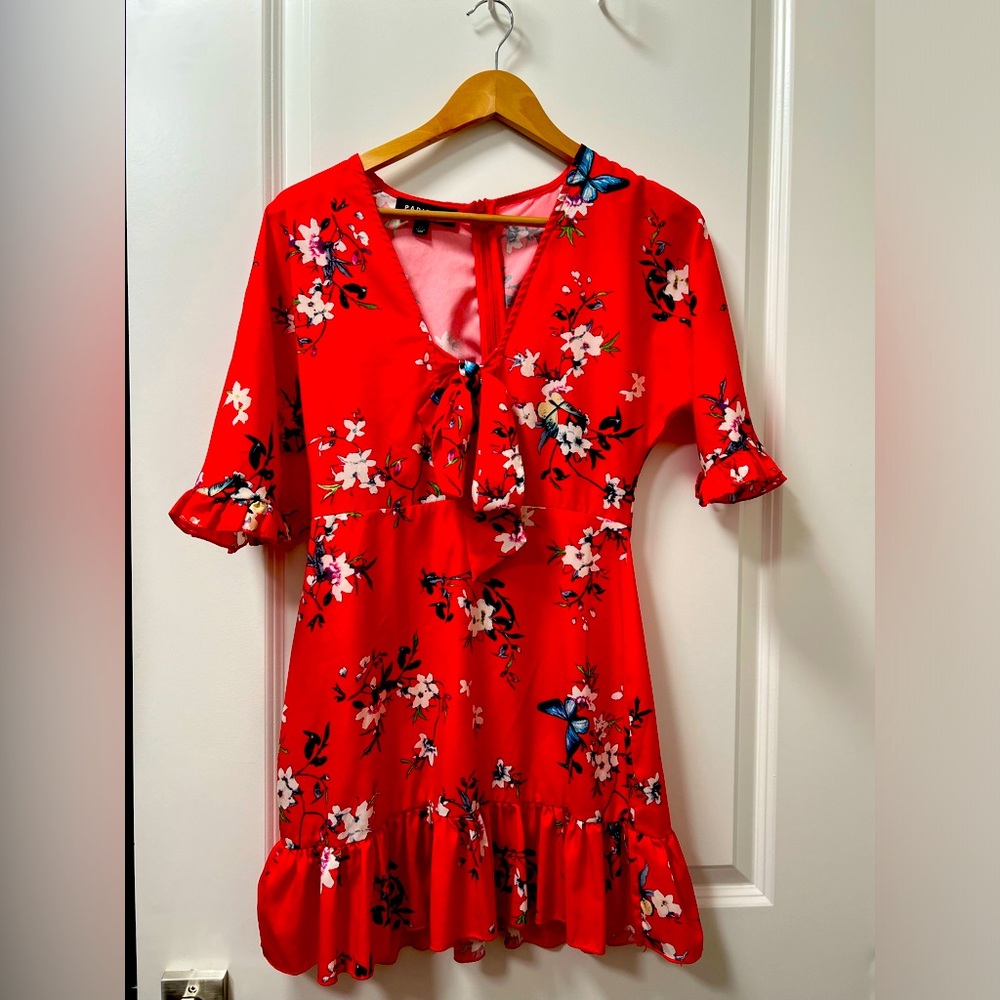 Mini red dress